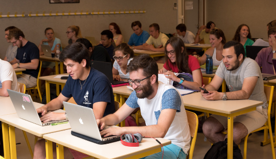 Students in a classroom