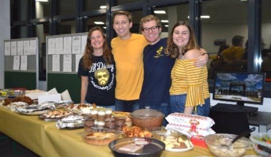 Group of students at thankgiving