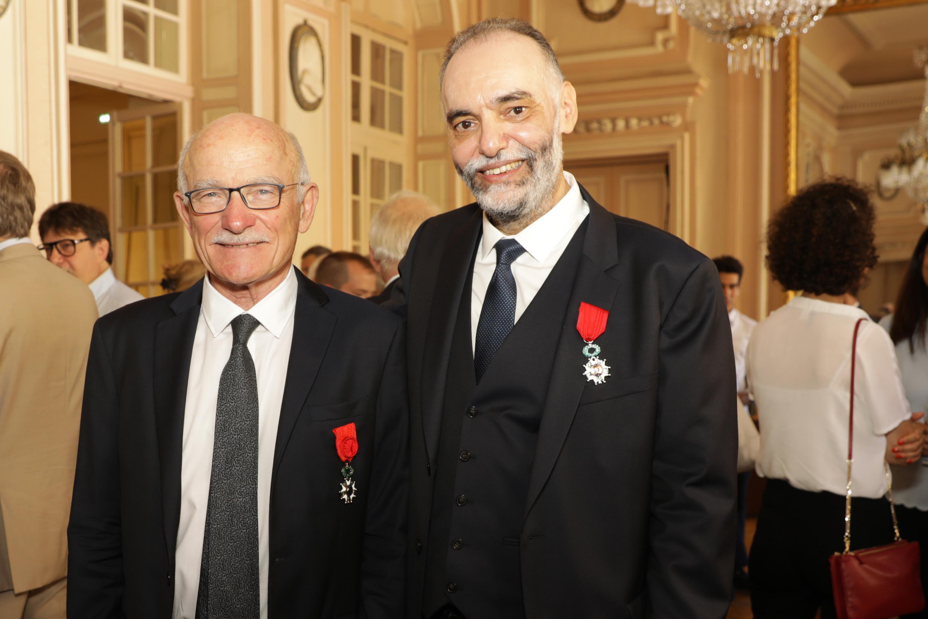 Abdallah Ougazzaden (right) with Metz Mayor Dominique Gros